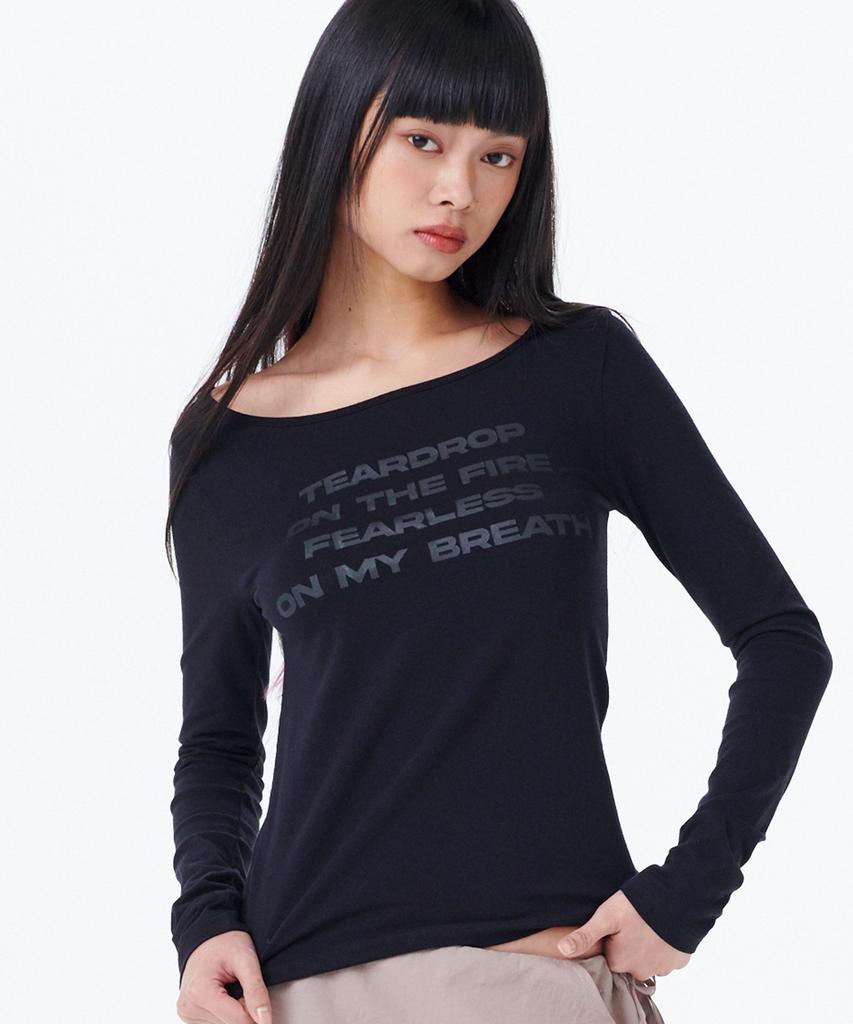 Leoninghai Lettering Slim L/S Tee [Black]