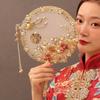 Chinese Style Bride Group Fan Vintage Hanfu Fan Traditional Decorative Fan  Wedding Party
