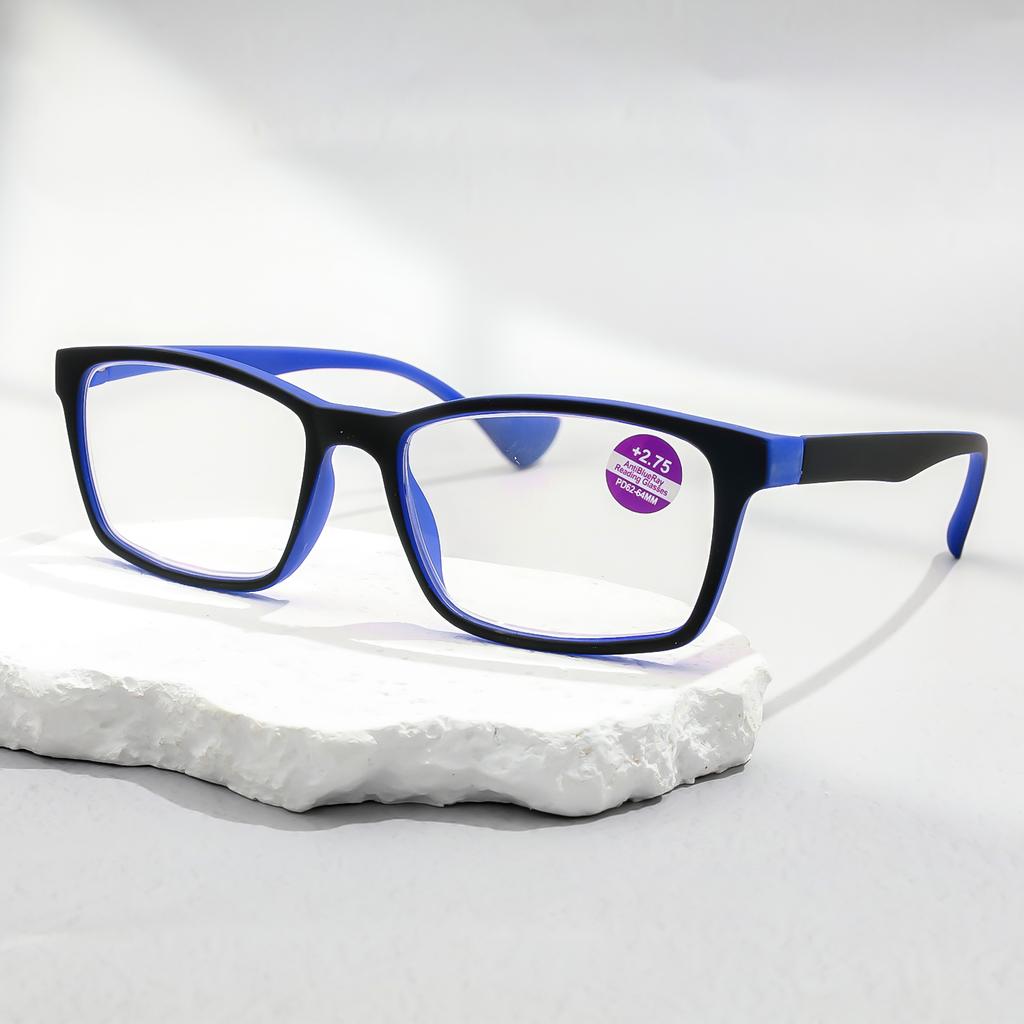 2PCS Reading Glasses For Men And Women Spring Hinge Eyeglasses Blue Light Blocking Eyewear HD Lenses Comfortable Wearing
