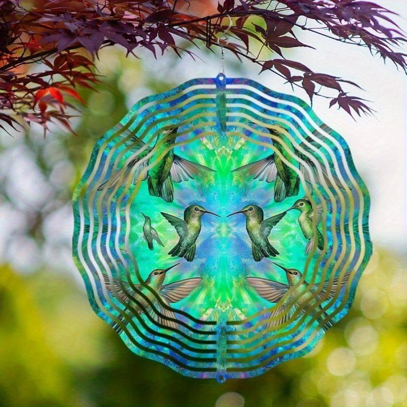 10 Inch Hanging Wind Spinner with 360 Degree Hook for Balcony Garden Decor Spring Summer Outdoor DecorationMetal Wind Chimes for Home Decor