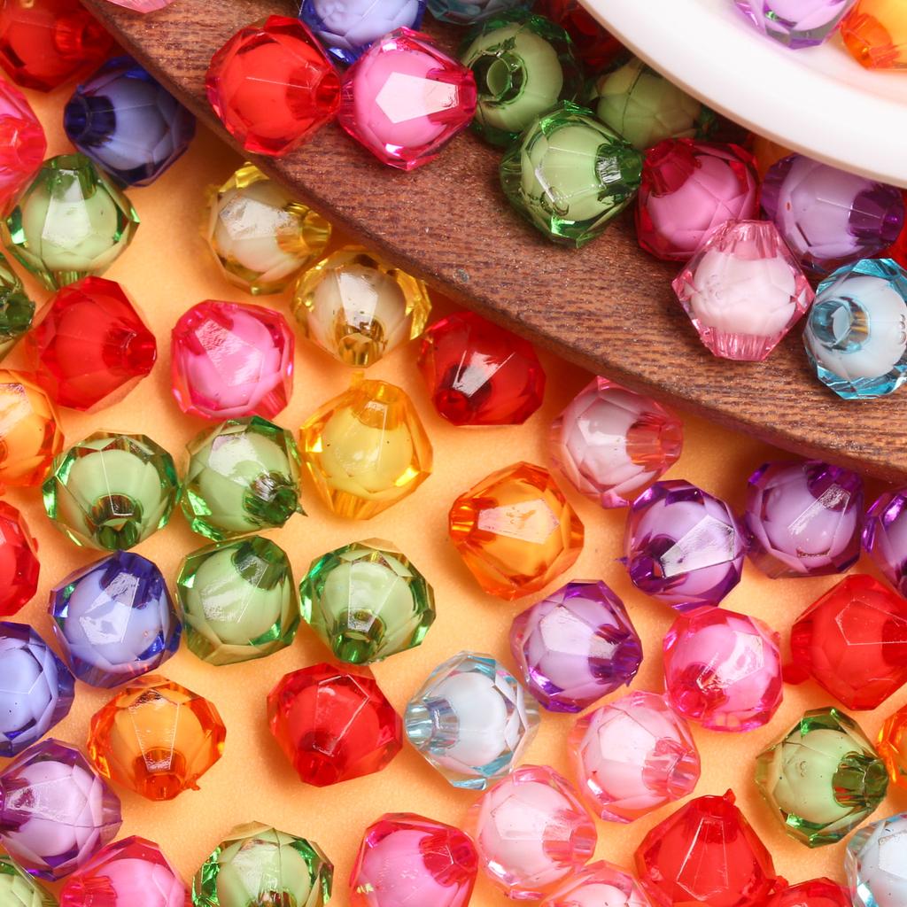 20/40Pcs 8/10mm Diamond Sharp Loose Beads DIY Crafts for Jewelry Making Necklace Bracelet Makingylic