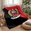 OGC Nice FC Weiche Flanell-Fleece-Decke Leichte Gemütliche Warme Überwurfdecke für Sofa Bett Heimdekoration