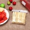 100Pcs/Set Bamboo Cocktail Forks Bbq Fruit Pick Beige 9Cm Stick Skewers
