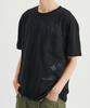 SLOWACID Τσέπης Σημειωματάριο Κοντομάνικο T-Shirt με Ζακάρ [Μαύρο]