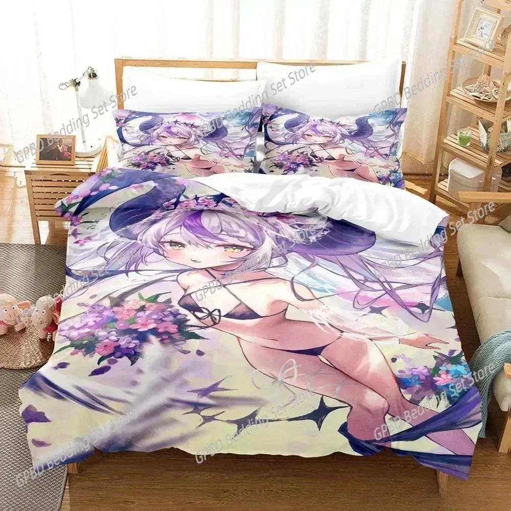 Anime Kawaii Girl La+Darknesss 3D NEW Duvet Cover Pillowcase Bedding Set Adult Boy Girl Bedroom Decoration Single Double Large