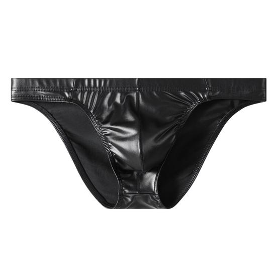 Men Glossy Underpants Silky Smooth Briefs Breathable Soft Sexy Underwear High Elastic Waistband Briefs for Daily Wear Sleep