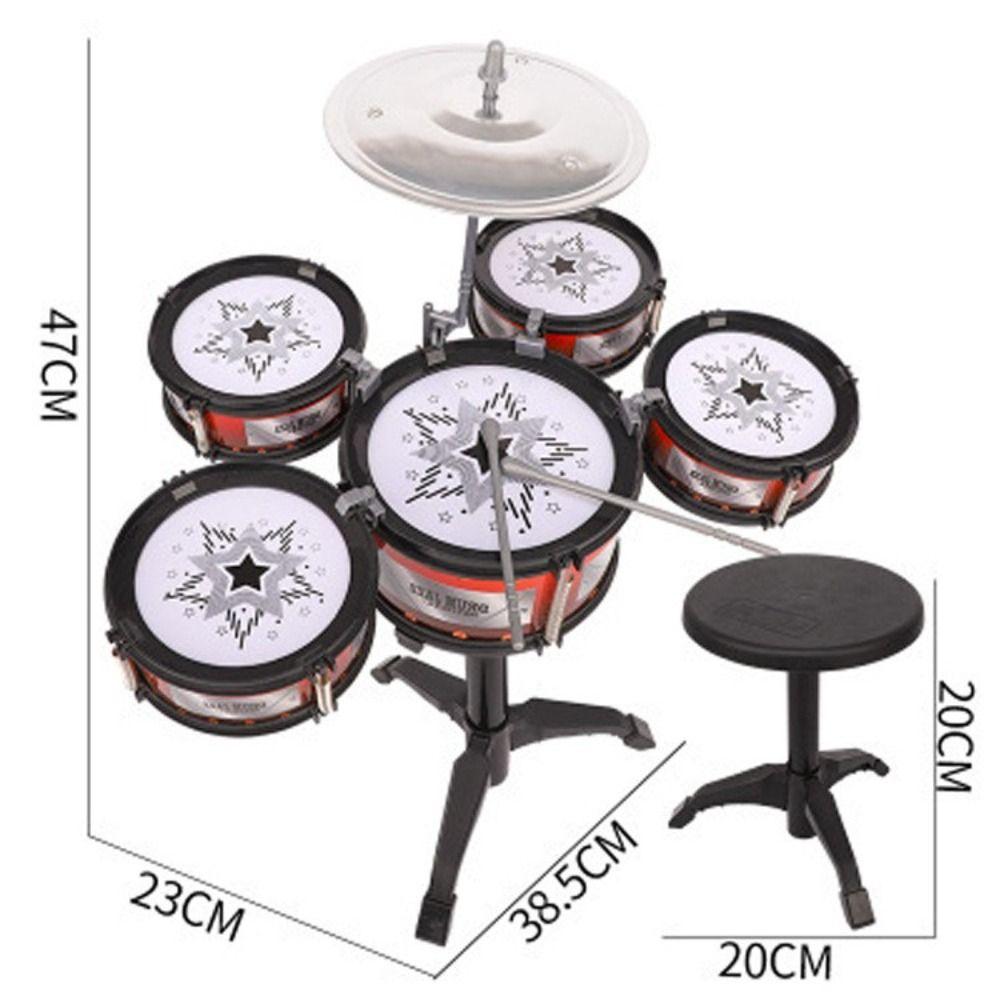 Drum Sets 5 Drums Musical Instruments Beat Children Jazz Drum Toy Children/Kids Gifts