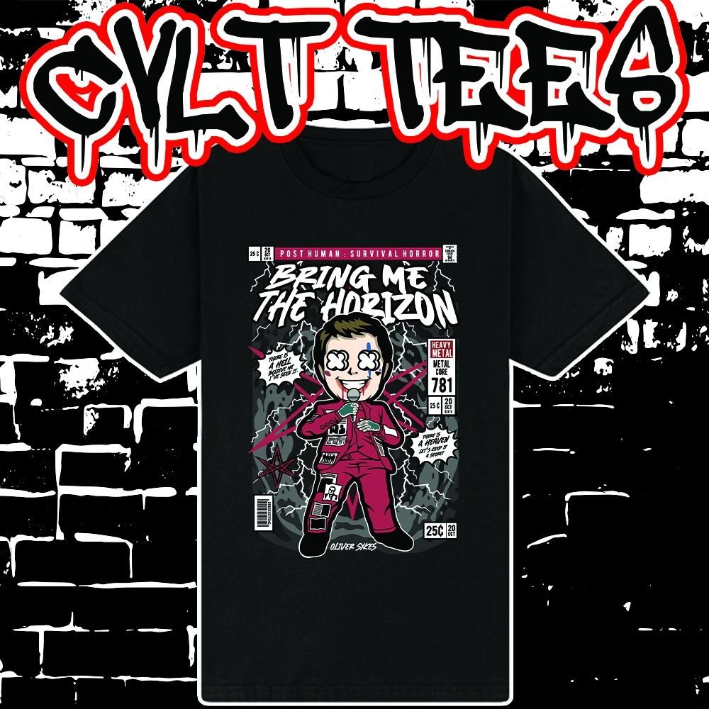 Футболка в стиле обложки комикса Bring Me The Horizon ~ 100% Хлопок Унисекс L