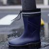 Fashion Fashion Men's Medium Tube Rain Boots Outdoor Anti-Slip Rubber Galoshes Shoes for Men Waterproof Fishing Shoe Botas Lluvia Hombre