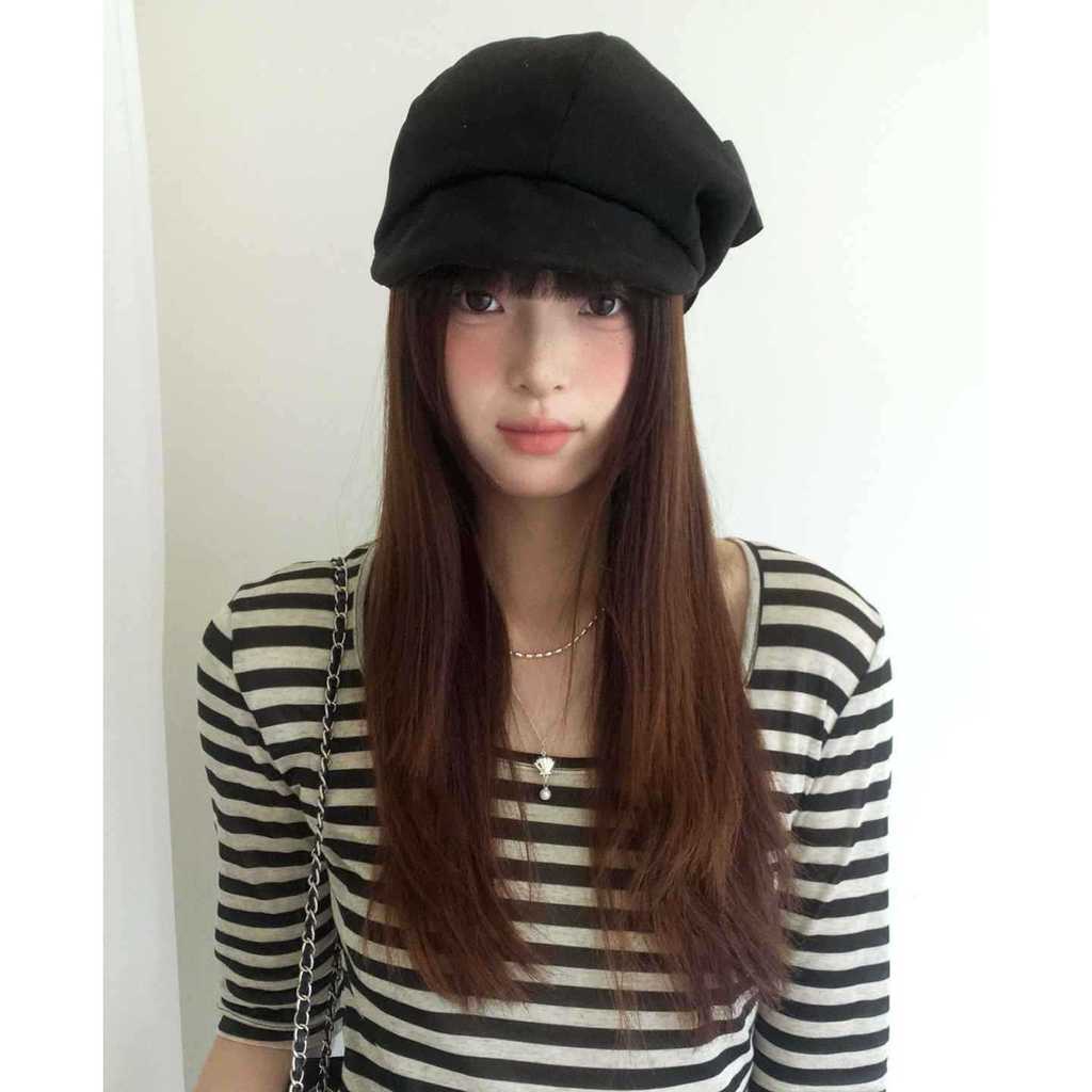 Vintage Japanese Bowknot Beret Hat For Women Autumn Winter Warm Casual Fashion Accessory