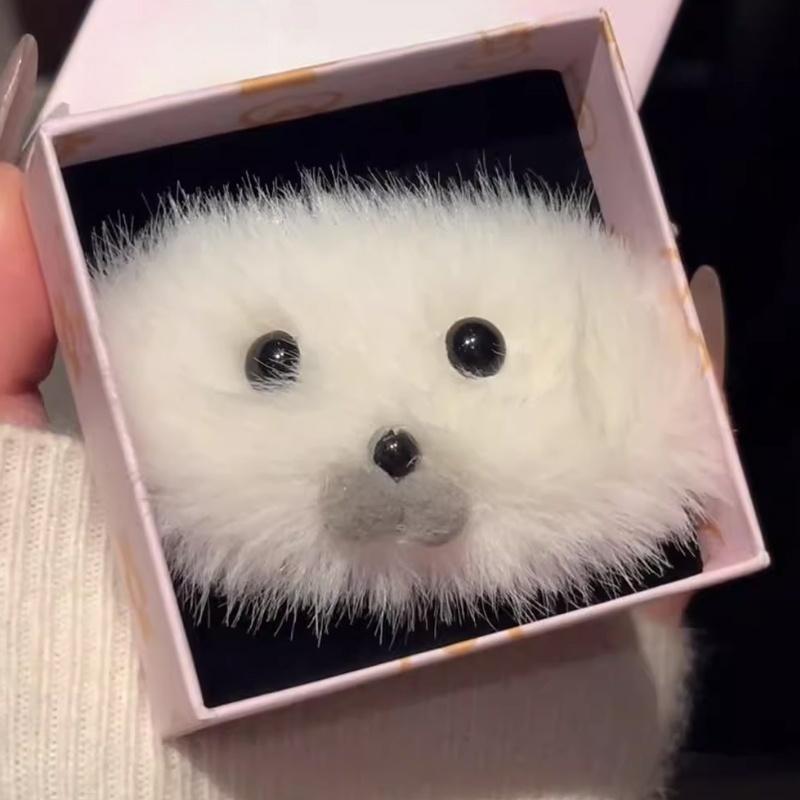 Cute Cartoon Plush Little Seal Hair Clip Hair Accessory Versatile Autumn And Winter Cute Pet Bangs Clip Side Broken Hair Clip