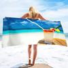 Asciugamano da Spiaggia Stella Marina Mare Oceano Onda Estate Asciugamano da Bagno Assorbente Multiuso per Mani, Viso, Palestra, Sport Decorazione per la Casa