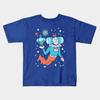 Boys Girls Soft Cotton Graphic Tees Space Dad T-shirt Breathable Daily School Wear Kids T-Shirts