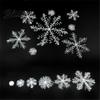 Festival Decorative Hanging Foil Tinsel Snowflake Ornament Pcs Christmas Ornaments 30 White Glitter Artificial Snowflakes