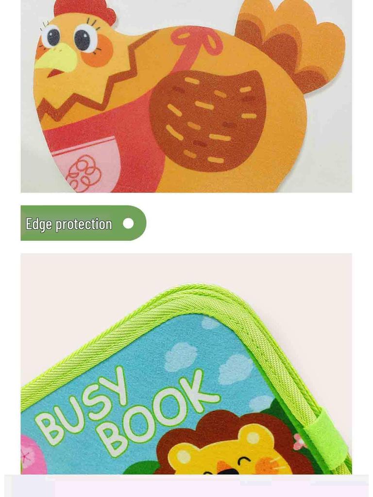 Tearable Cloth Book: Quiet Velcro Toy for 6-Month-Olds - Early Education Teething Book for Babies 0-3 Years