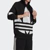 Adidas Großer Kleeblatt-Pullover-Hoodie Schwarz/Weiß Herren Streetwear FM9908