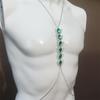 Summer Beach Sexy Green Crystal Bra Chain Simple Party Accessories European And American Bikini Body Chain Accessories