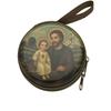Virgin Mary Prayer Rosary Storage Bag Round Iron Artwork Religious Jewelry Box Cartoon Elegant Religious Articles Catholic Use