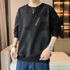 Spring Autumn Round Neck Loose Casual Hip Hop Printing Sweatshirt Male Pullover Top Men