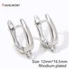 18K Gold Plated Brass Metal Earwires Basic Fasteners,Earring Fixtures,Inlaid Zircon Earring Hooks,Earring Making Supplies