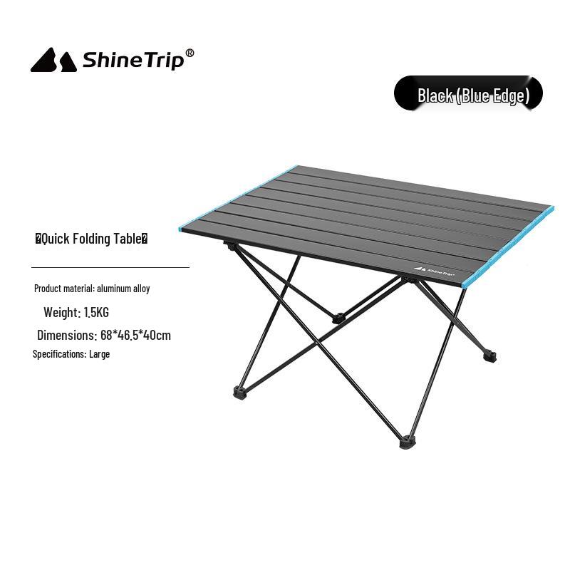 Compact Aluminum Folding Camping Table - Lightweight & Easy to Store for Outdoor Barbecue, Picnic, or Fishing.