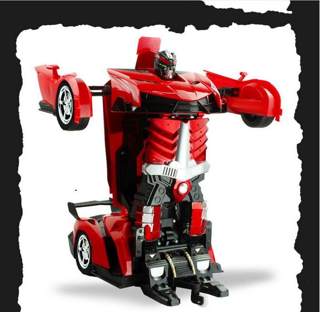 Multifunctional Robot Toy, RC Car, Transforms Into a Robot, High Stability, Shockproof, Kids Toy, Gift (Police Car)