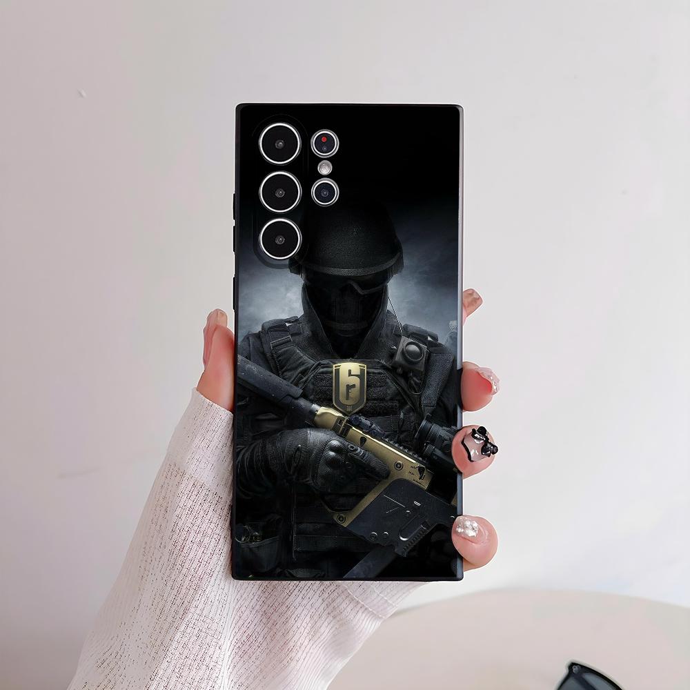 Game R-Rainbow 6 Siege Phone Case For Samsung Galaxy S25 S24 S22 S23 Ultra S21 S20 Plus 5G Frosted Non-Slip Full Cover Soft Case