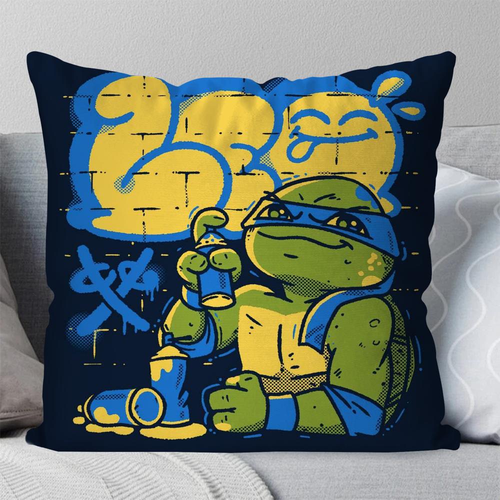 T-Teenage M-Mutant N-Ninja T-Turtles Animation Pillow Case Square Pillow Bedroom Sofa LeisureCarLivingRoom Home Decoration 40X40