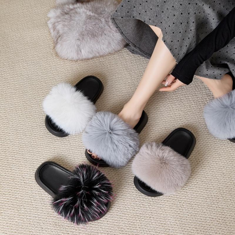 Strand Fritid Revlignende Pelsaktige Utendørs Tøfler