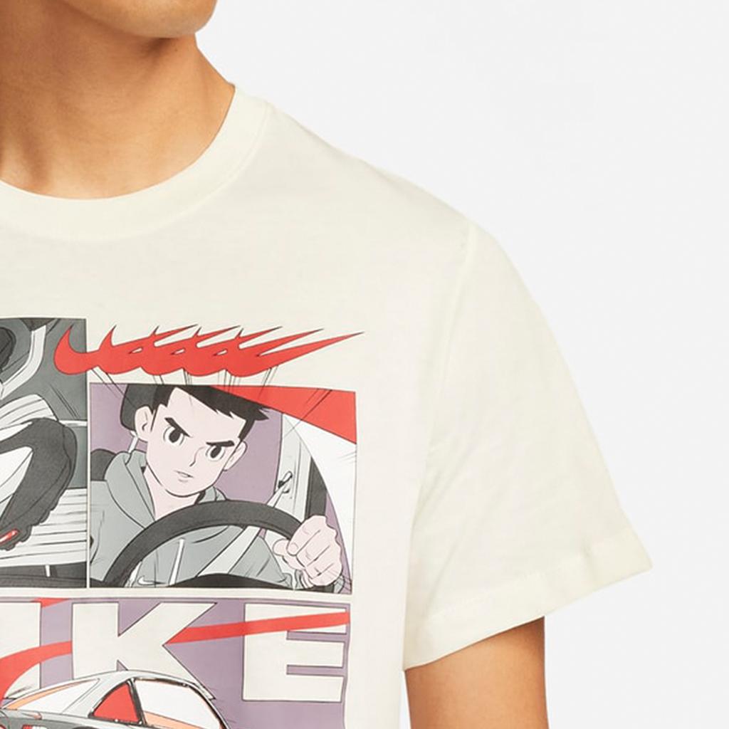 Nike Cartoon Letter Print Round Neck Short Sleeve T-Shirt Men Tops Ivory FD1336-110