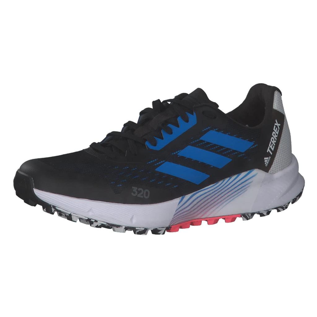 Adidas Terrex Agravic Flow Trail Running Core Size cm 2.0 Shoes, LTM89/LSF78, Men's, Black/Blue Rush/Turbo (GZ8888), 24.5