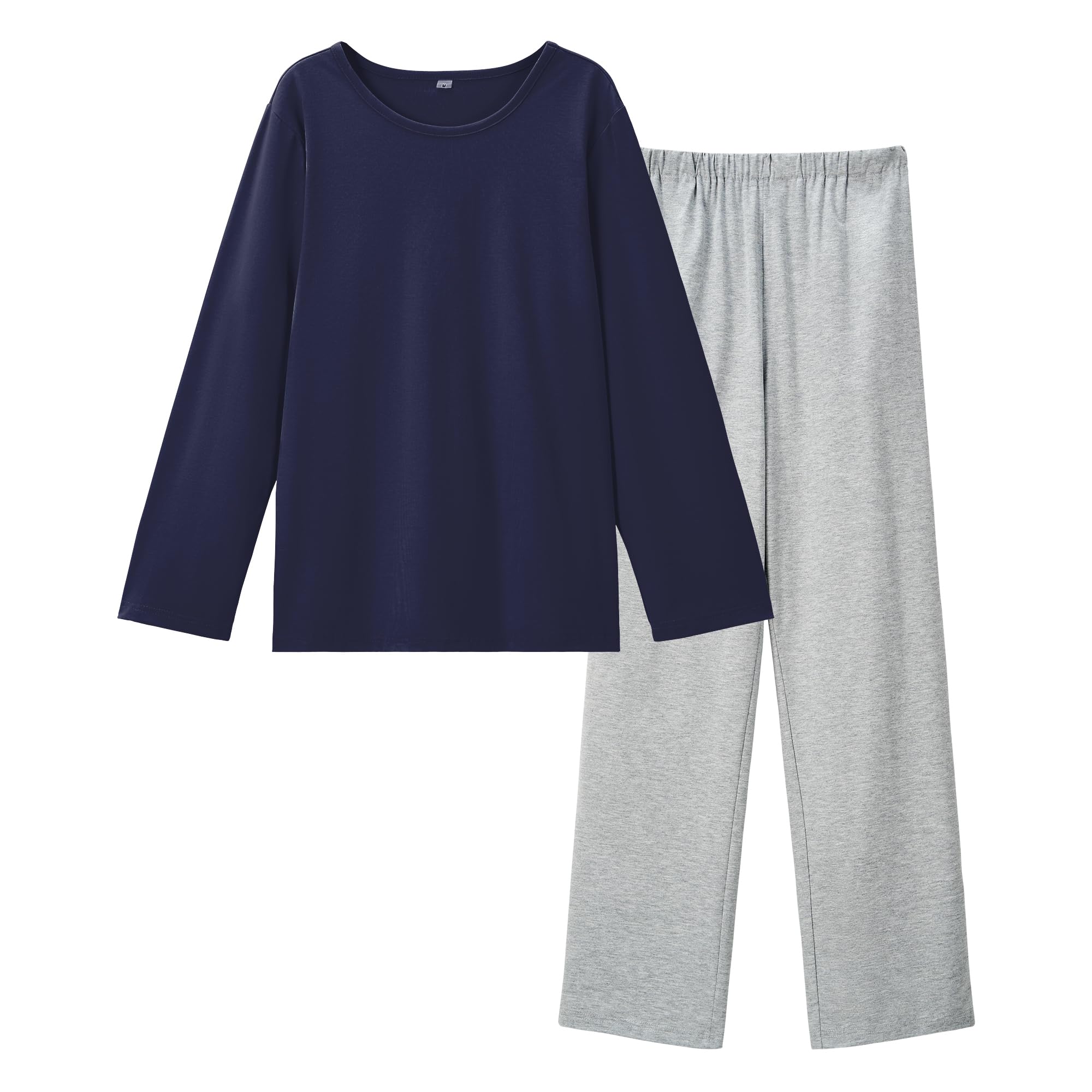 

Vulcanodon Loungewear Cotton Long Round Loose Size M Women s Set, Blend, Sleeves, Collar, Pockets, Fit, Soft, Comfortable, Moisture-Wicking,