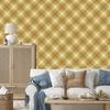 Wallpaper Yellow and blue checkered gold, yellow and beige 50x1000