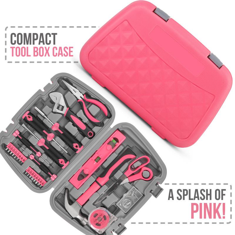 67pcs Home Hardware Tools Set Women Home Office DIY Repair Tools Combo Pliers Wrench Screwdriver Hammer Set