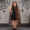 Bat Kids Mesh Cloak Spider Web Cosplay Bridal Costume Retro Halloween Tulle Cape  Children