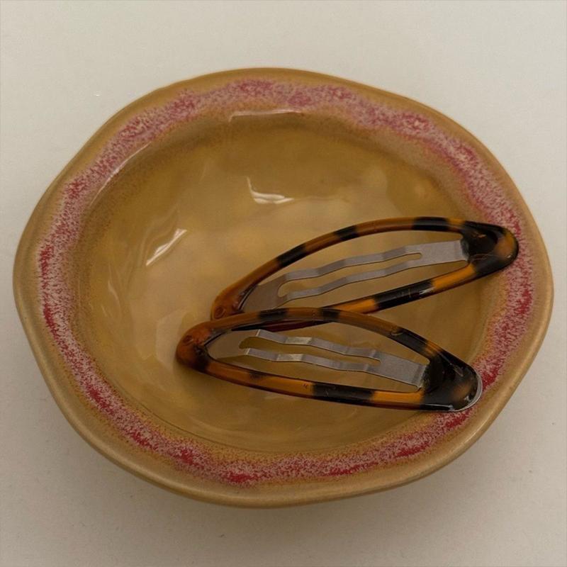 Vintage Leopard Print Glue Oval Hair Clips Girl Cute Korean Charm BB Hair Clip Hairpin Y2K Women Jewelry Hair Accessories