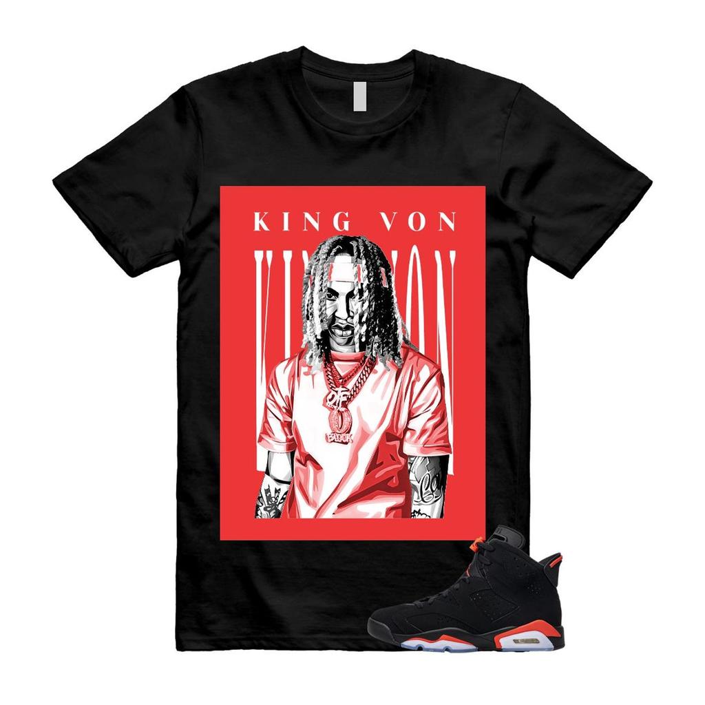 6 Infrared Salesman Black Red T Shirt Match KING VON