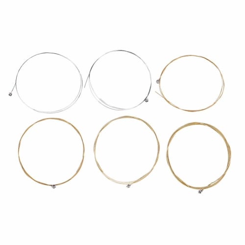 6-String Acoustic Guitar String Set, Stainless Steel, Anti-Oxidation & Rust-Resistant, Easy To Use, Stringed Instrument Accessories