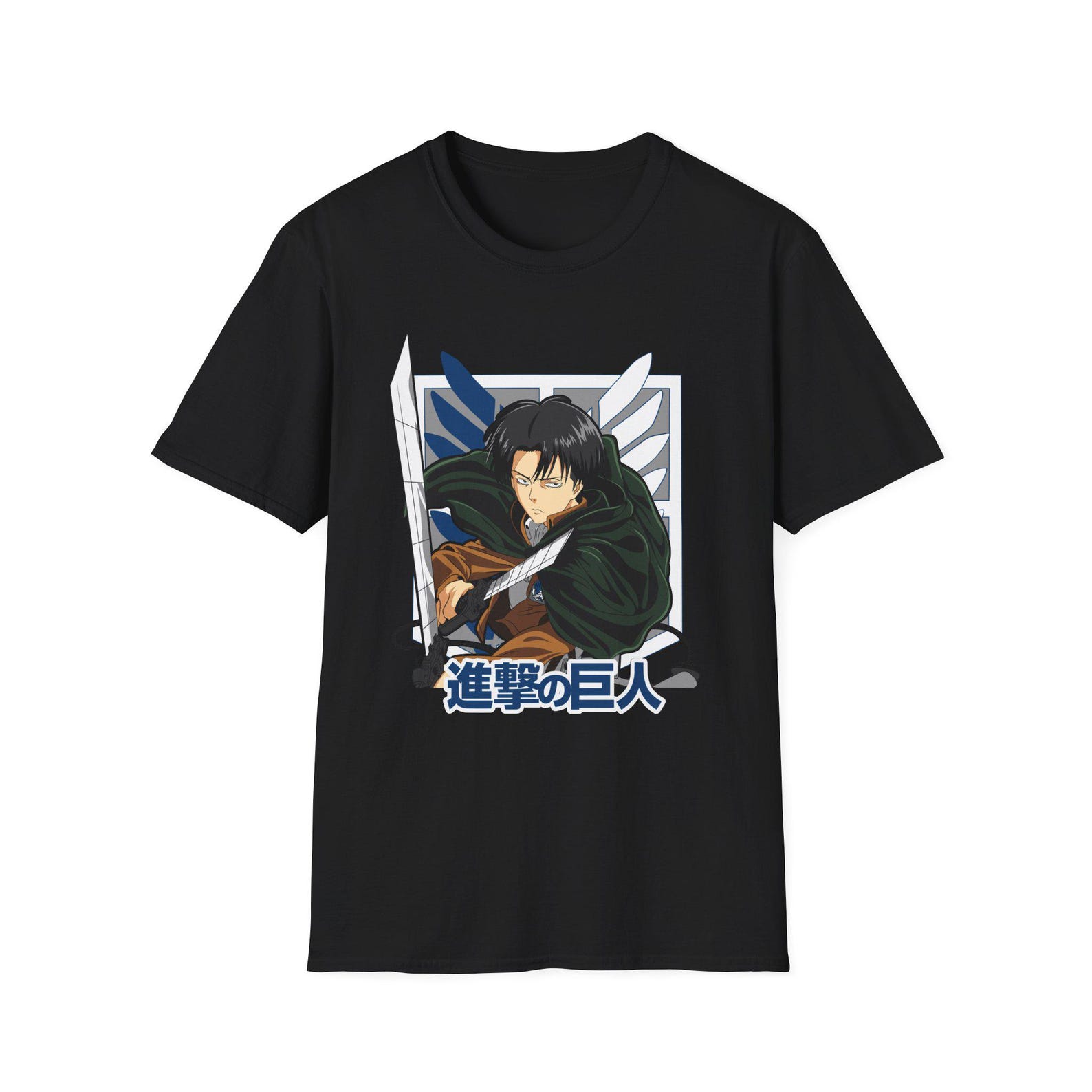 Levi Ackerman Illustration T-Shirt | Attack on Titan anime tee 4XL