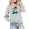 Mote for barn Løstsittende avslappet langermet genser med juleprint Oversized crewneck