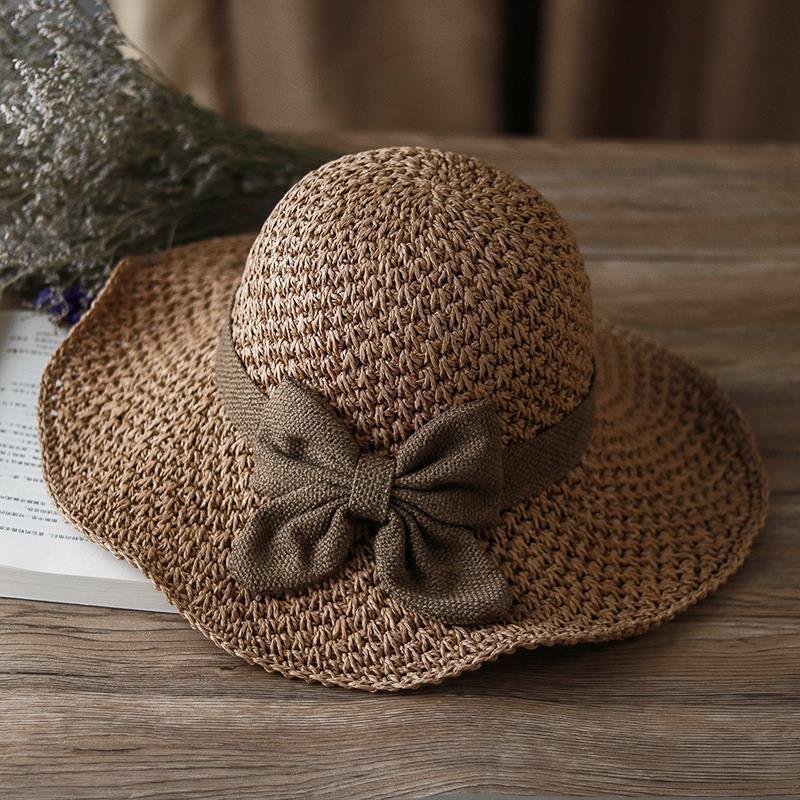 Summer Straw Hat Women's Foldable Versatile Sunscreen Sun Hat Sun Hat Children's Basin Hat Japanese Literary Fisherman
