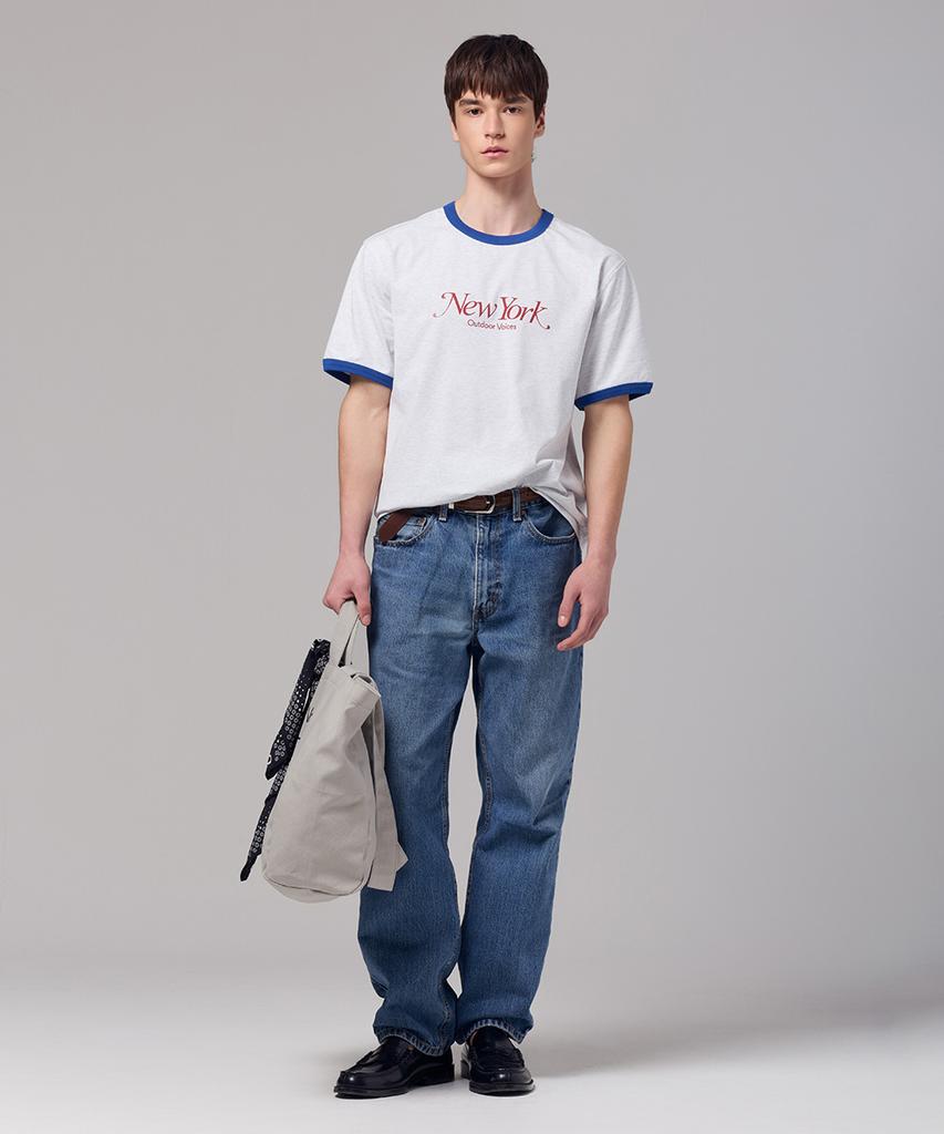 Ausdoeoboiseu Aircorepro™ Ny Ringer Tee (Light Heather Gray)