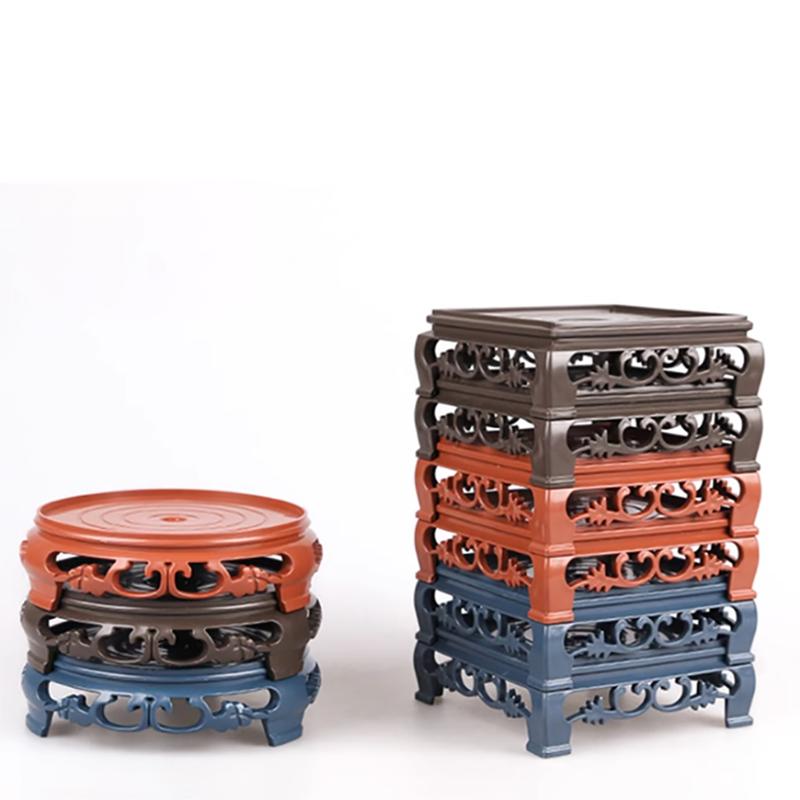 Plastic Imitation Tray for Flower Pots, Round and Square Flower Pots, Flower Holder Base, Water Tray, Multiple Colors