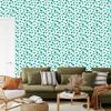 Heart Wallpaper White, Mint and Sea Blue 50x1000