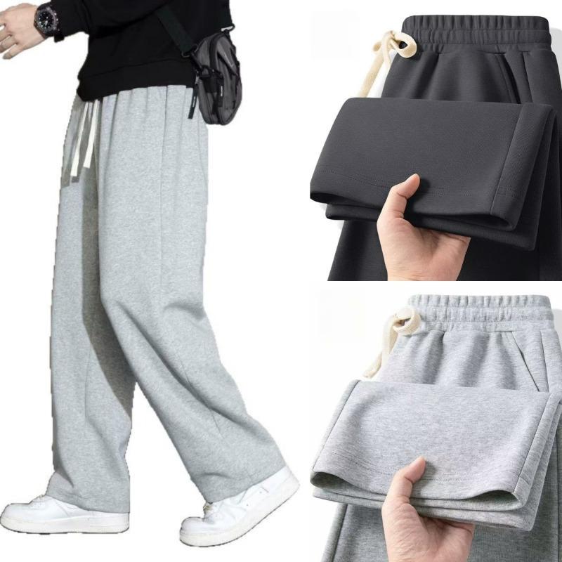 Solid Color Sweatpants, Men's Pants, Straight Loose Spring and Autumn Sports Pants, Men's All-match Pants