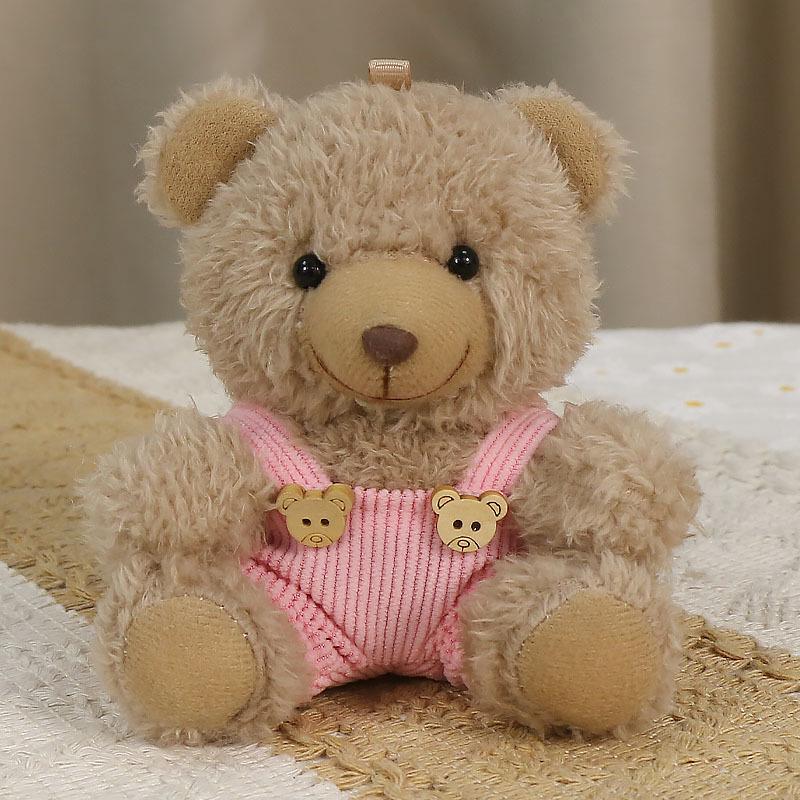Charming Teddy Bear Keychain Plush Doll - Dressed Up Couple Backpack Ornament Gift