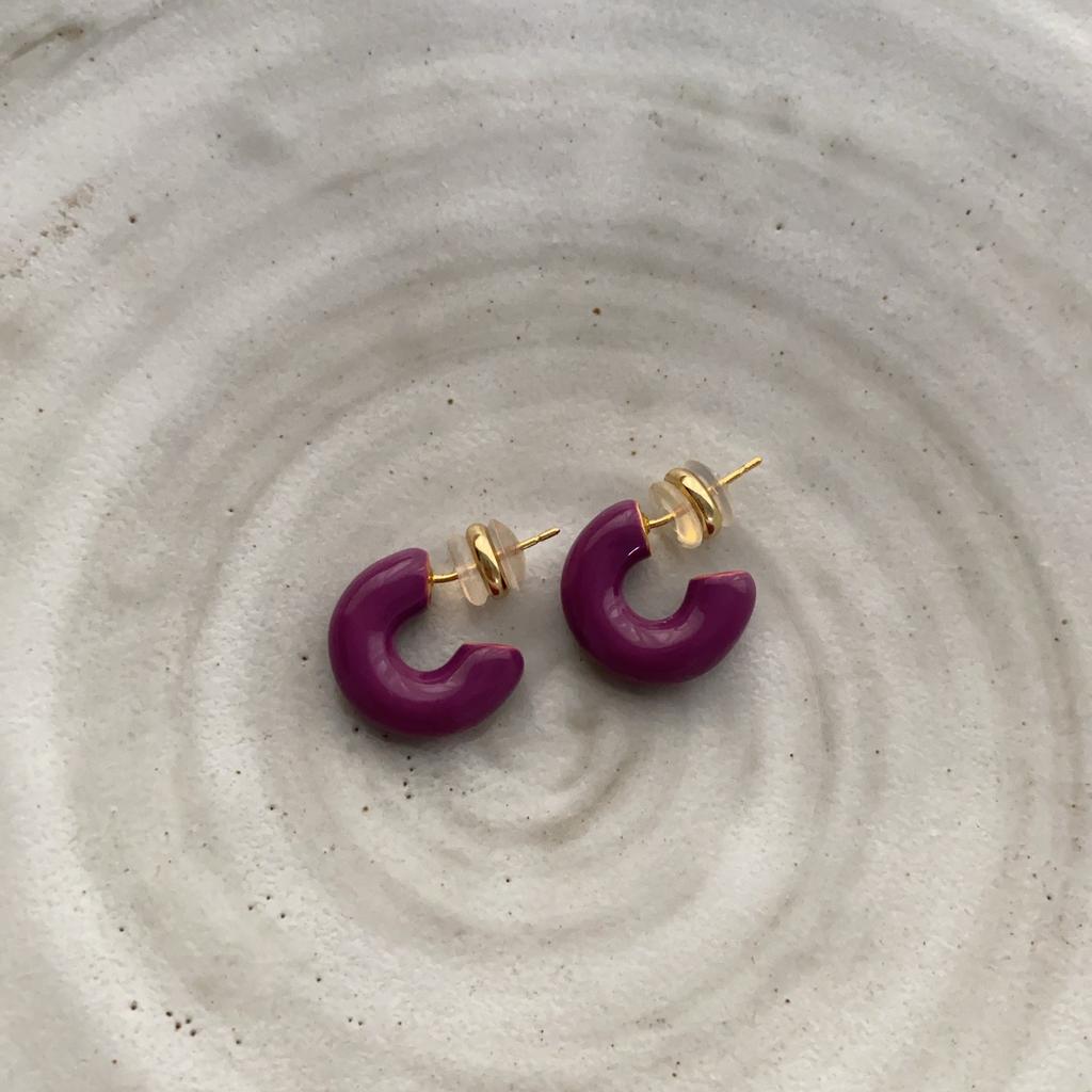 Retro Light Luxury High-End C-Type Oil Drip Earrings Women'S Earrings Irregular Special-Shaped Personalized Earrings