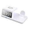 Wireless Charging Station 3 in 1 15W Fast Desk  r Stand Multifunctional with Clock for Mobile Phone Watch Wireless Earphones
