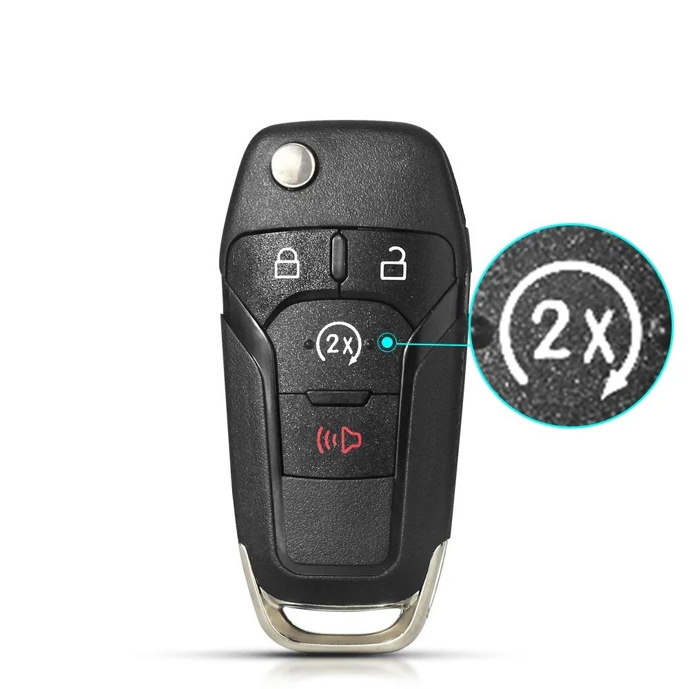 Flip Remote Key Shell 2/3/4 Buttons Case For Ford - F-150 Fusion F-250 F-350 Focus Mk Mk7 Explorer Ranger Hu101