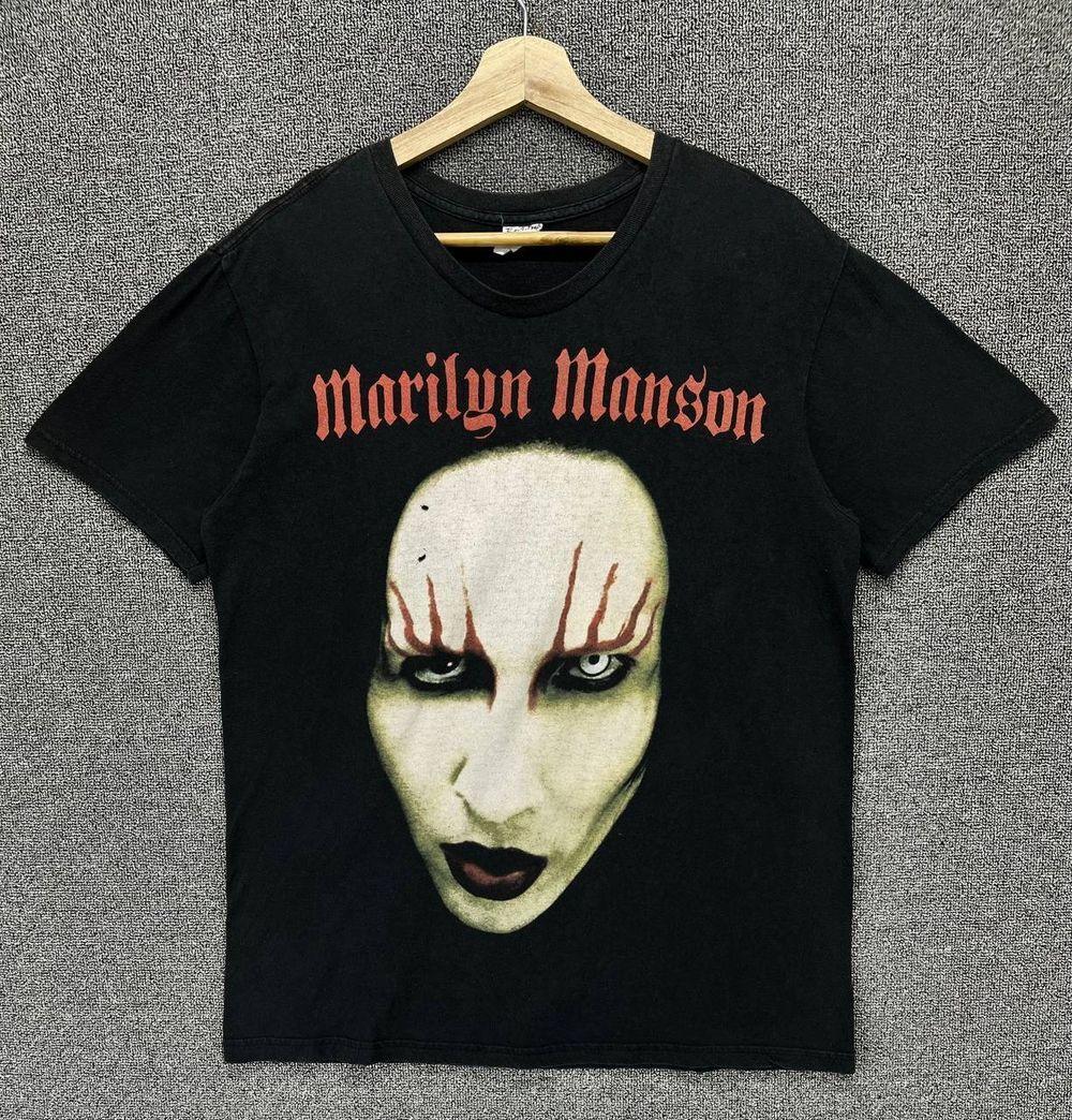 Vintage 90 Marilyn Manson Punk Rock Band Black Unisex Tshirt Reprint KH7403 XXXL